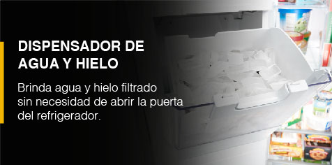 Nevecón 4 puertas Whirlpool con panel de control digital y dispensador de agua y hielo en puerta 7501545587931.